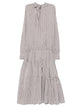 Dries Van Noten Denvo Striped Silk-Blend Long Dress