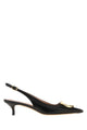 Ferragamo Black Leather Sara 40 Pumps