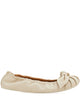 Ferragamo Beige Leather Flat Shoes