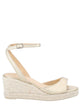 Castañer Gold Ovine Leather Sandals