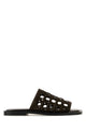 Ferragamo Dark Brown Suede Barbados Slippers