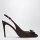 Ferragamo Vara Bow Slingbacks Dark Brown