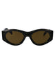 Prada Black Yellow Marble Acetate Sunglasses