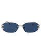 Versace Silver Metal Sunglasses