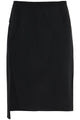 Versace Black Stretch Wool Skirt