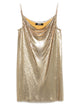 Versace Metallic Metal Knit Mini Dress