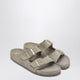 Birkenstock Arizona Slide In Taupe Suede Leather