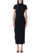 Ottolinger Ottolinger Black Twisted Polo Midi Dress