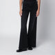 Mother Black Flared Spiked Hair Jeans