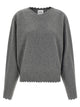 Nude Fringed Hem Sweater
