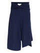 Victoria Beckham Navy Ribbed Twist Midi Skirt
