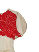 Victoria Beckham Natural Sleeveless Midi Dress Red Flower