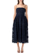 Rotate Birgerchristensen Rotate Flared 3D Lace Midi Dress