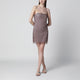 Rotate Scalloped Sequin Mini Dress In Polyester, Gull Gray