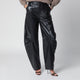 Rotate Birgerchristensen Black Lamb Leather Cargo Trousers