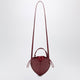 Rotate Birgerchristensen Burgundy Heart Bag Croco In Leather