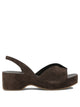 Del Carlo Brown Calf Leather Rubber Sandals