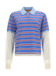 Guest In Residence "Layered Stripe Rugby" Polo Shirt