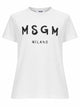 Msgm T-Shirt Con Logo Pennellato