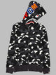 A Bathing Ape Felpa "Shark" Con Zip E Cappuccio