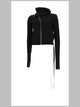 Rick Owens Drkshdw Felpa "Mountain" Con Zip Asimmetrica