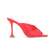 Amina Muaddi Red Leather Salma 95 Slipper