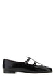 Tory Burch Black Leather Violet Ballerinas
