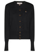 Vivienne Westwood Bea Cottoncashmere Cardigan With Orb Embroidery, Black