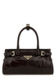 Prada Dark Brown Leather Mini Prada Bonnie Handbag