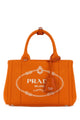 Prada Orange Canvas Small Prada Jardiniã¨Re Handbag