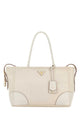 Prada White Canvas Large Shopping Bag