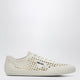 Prada Collapse Sneakers In Ivory Crochet Knit