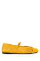 Prada Yellow Crochet Ballerinas