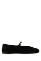 Prada Black Suede Ballerinas
