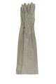 Prada Ligh Grey Suede Long Gloves