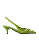 Prada Prada Embroidered Satin Slingback Pumps