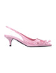 Prada Prada Embroidered Satin Slingback Pumps