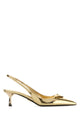 Prada Prada Platinum Patent Leather Slingback Pumps