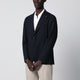 Tagliatore Singlebreasted Blue Textured Wool Jacket