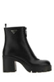 Prada Black Leather Ankle Boots