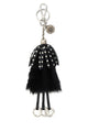 Prada Black Calf Hair And Leather Keyring