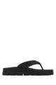 Prada Black Rubber Thong Slippers