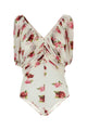 Magda Butrym Pf24 Bodysuit 01 Cream Print