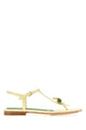Bottega Veneta Rana Flora Flat Sand.club Nap/