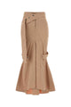 Blumarine 4J162a Canvas Long Skirt