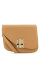 Ferragamo Beige Leather Small Fiamma Crossbody Bag