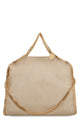 Stella Mccartney Cappuccino Shaggy Deer Falabella Fold Over Handbag