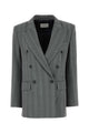 Max Mara Sportmax Embroidered Stretch Wool Blend Merlot Blazer