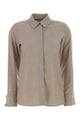 Max Mara Dove Grey Stretch Cashmere Tebaide Shirt