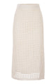Max Mara Mxpgeode - Openwork Cotton Midi Skirt